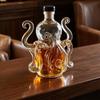Oktopus Whiskey Flasche, Lustiger 3D Glas Tier Karaffe, 320ml Einzigartiger Alkohol Spender für Hausbar Dekoration, Neuheits Geschenk für Männer Papa Ehemann