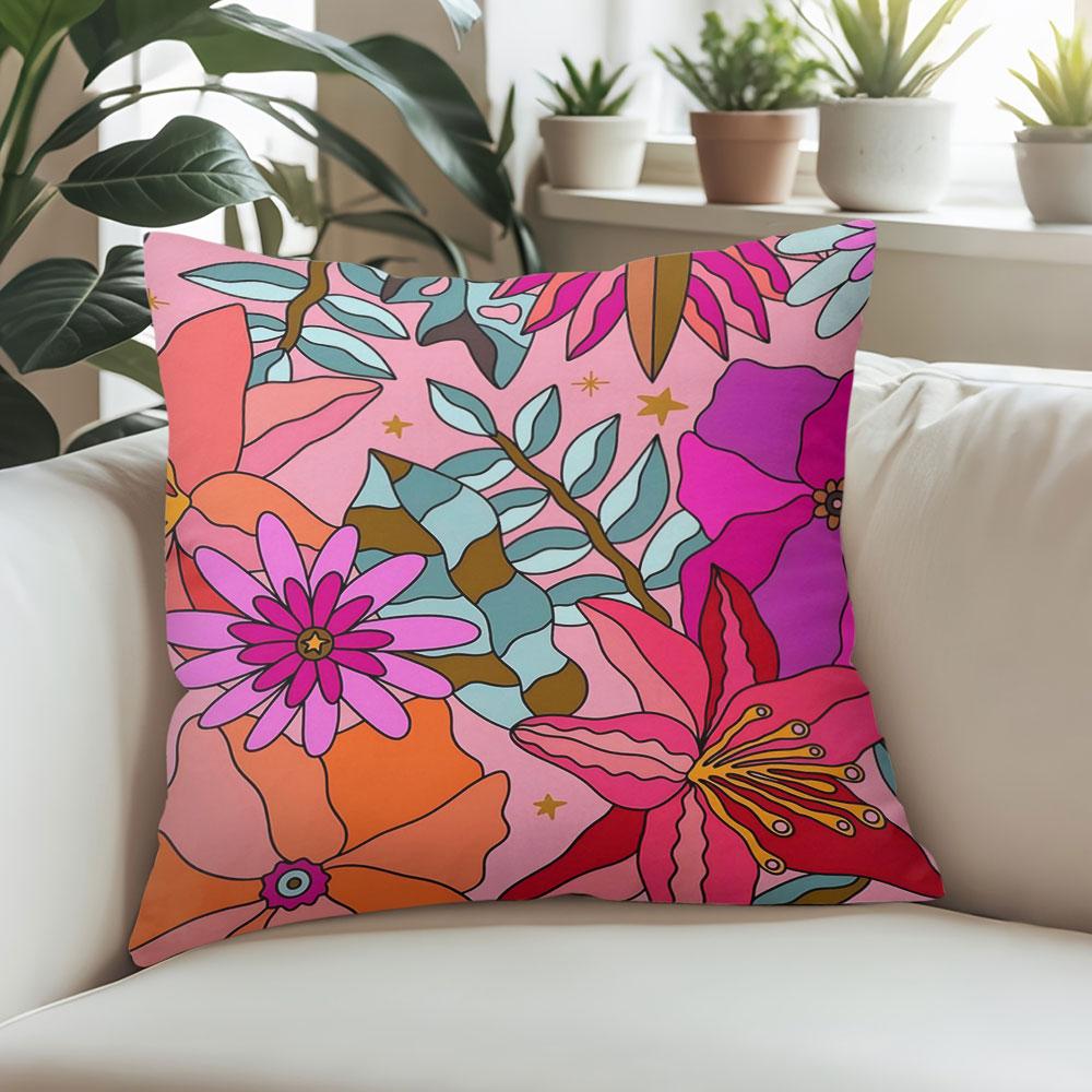 Blossom Fantasy square Jacquard Pillow Cover for Sofa Office Waist Cushion Cover Home Decorative Pillowcase