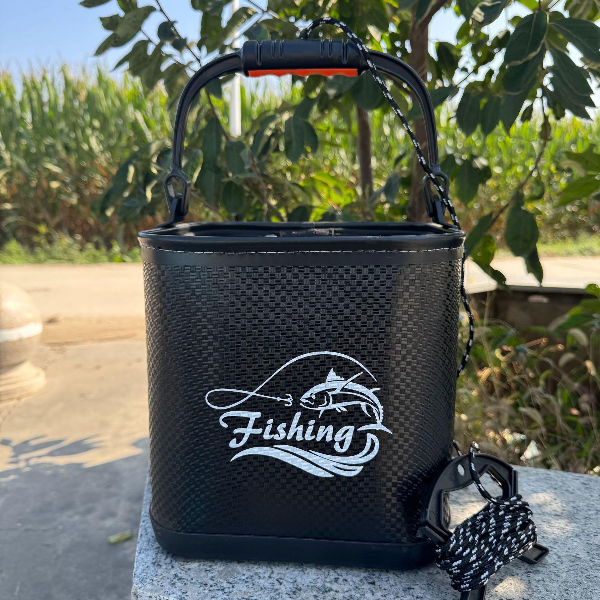 

Portable Foldable Fishing Water Bucket with Thickened Bottom 24*24*24