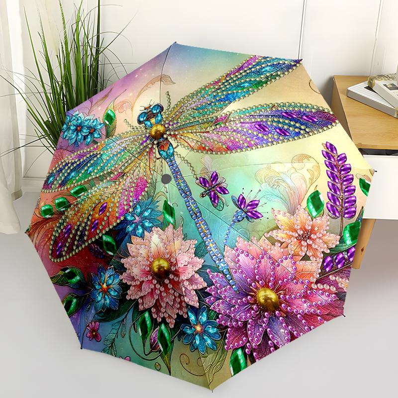 Beautiful Peacock and Animal Utomatic Folding Umbrella: Compact 8-rib Design For Outdoor Daily Compact Umbrella Perfect Gift For Friends And Family