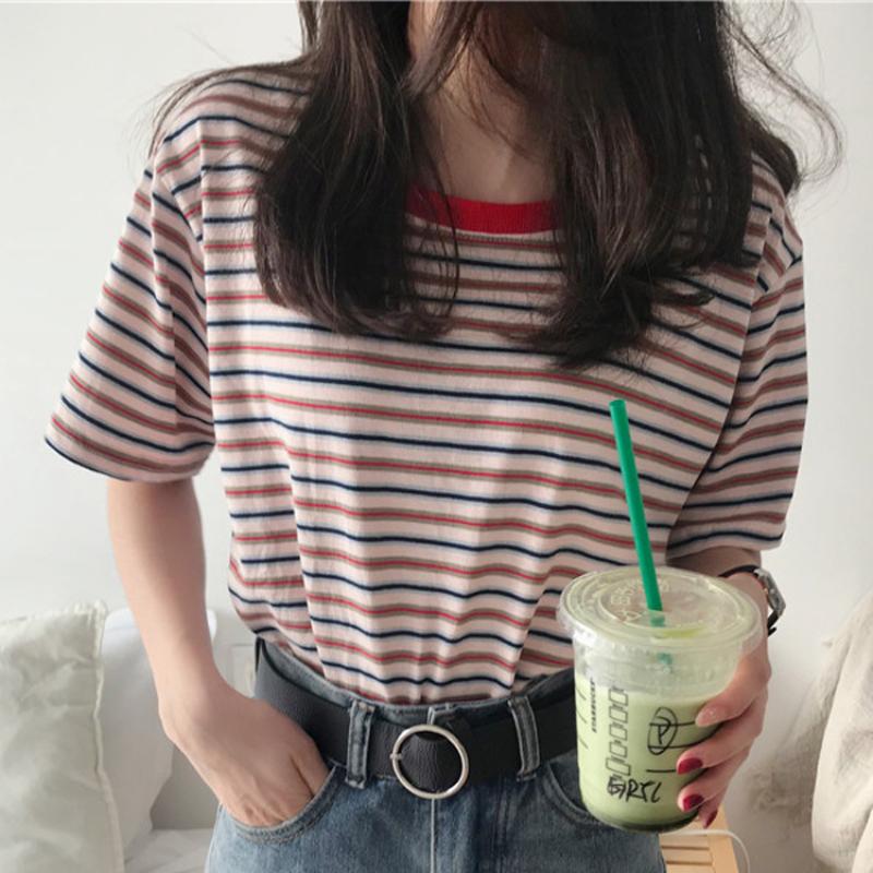 GMXIA Women's Fashion Casual Short Sleeve O-Neck T-Shirt and Top