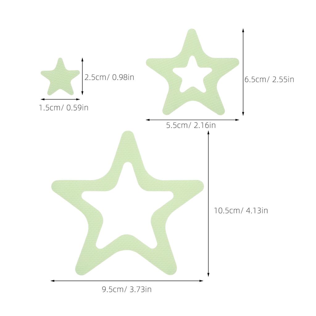 12Pcs Non-Slip Bathroom Floor Stickers Star Shape Waterproof Bathtub Decals Self-Adhesive Shower Grip Stickers Anti Slip Tub