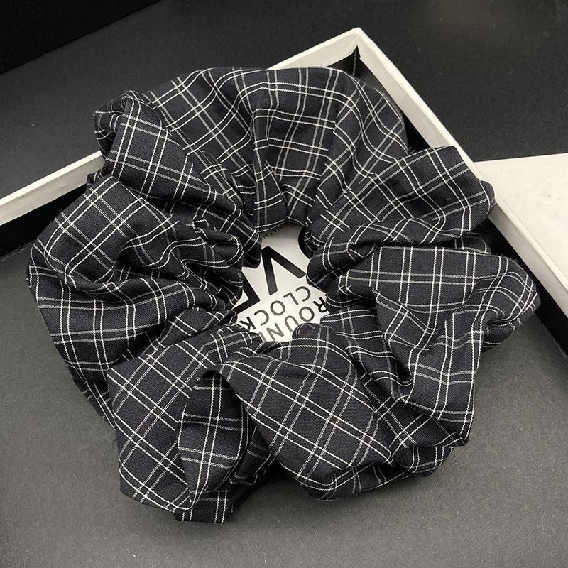 2025 Retro Plaid Fabric Scrunchie Hair Tie for Women