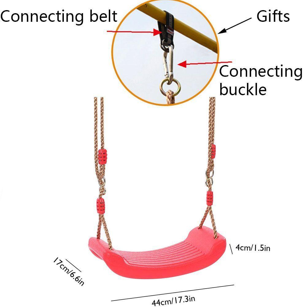 Plastic Children's Swing with Hanging Rope Multicolor Kids Swing Adjustable Height Accessories Baby Suspension Chair