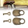 2sets Zinc Alloy Bear Shaped Padlock Gold Storage Cabinet Padlock  For Diary Book