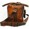 Goat Leather Brown Gym Duffel Travel Luggage Genuine Men Bag Vintage Brown