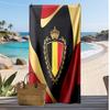 Belgien Fußball Druck Strandtuch Schnelltrocknend Super Saugfähig Weich Badetuch zum Schwimmen Strand Reisen Fan Souvenir Geschenk