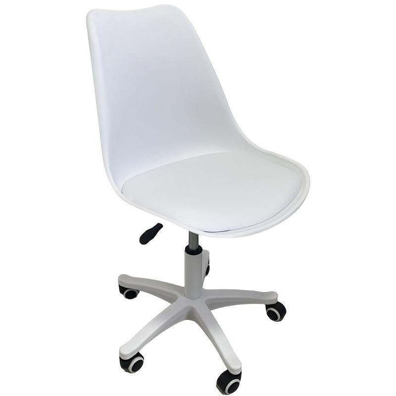 Ergonomischer Rollhocker mit breiterer Sitzfläche & Rückenlehne, 136,08 KG Tragfähigkeit, 360° Drehstuhl für Home Office, Kosmetikstudio