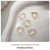 High-quality Crystal Heart Nail Art Decorations with Grooved Flash Design