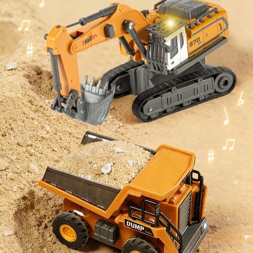 Zinc Zinc Alloy Material Mini Excavator Toy 1:64 Scale Engineering Vehicle Toy New Dump Truck Toy Collectors