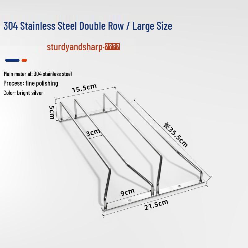 High-Stemmed 304 Stainless Steel Wine Glass Storage Rack for Red Wine Glasses