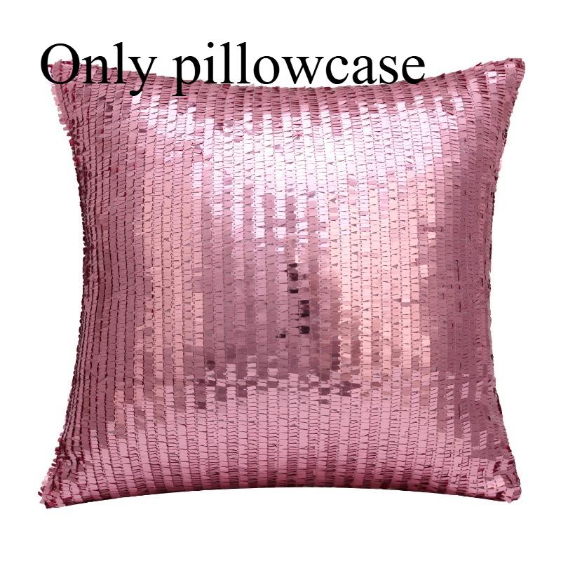 1pcs/set Modern Sequin Pillow Cover - Polyester Cushion Case for Sofa Bed Solid Color Home Decor Throw Pillow Slip Cover