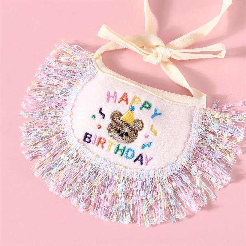 Small Pet Birthday Hat Summer Spring Carnivals Photography Dogs Birthday Hat with Sequins Tassels Hat for Celebration