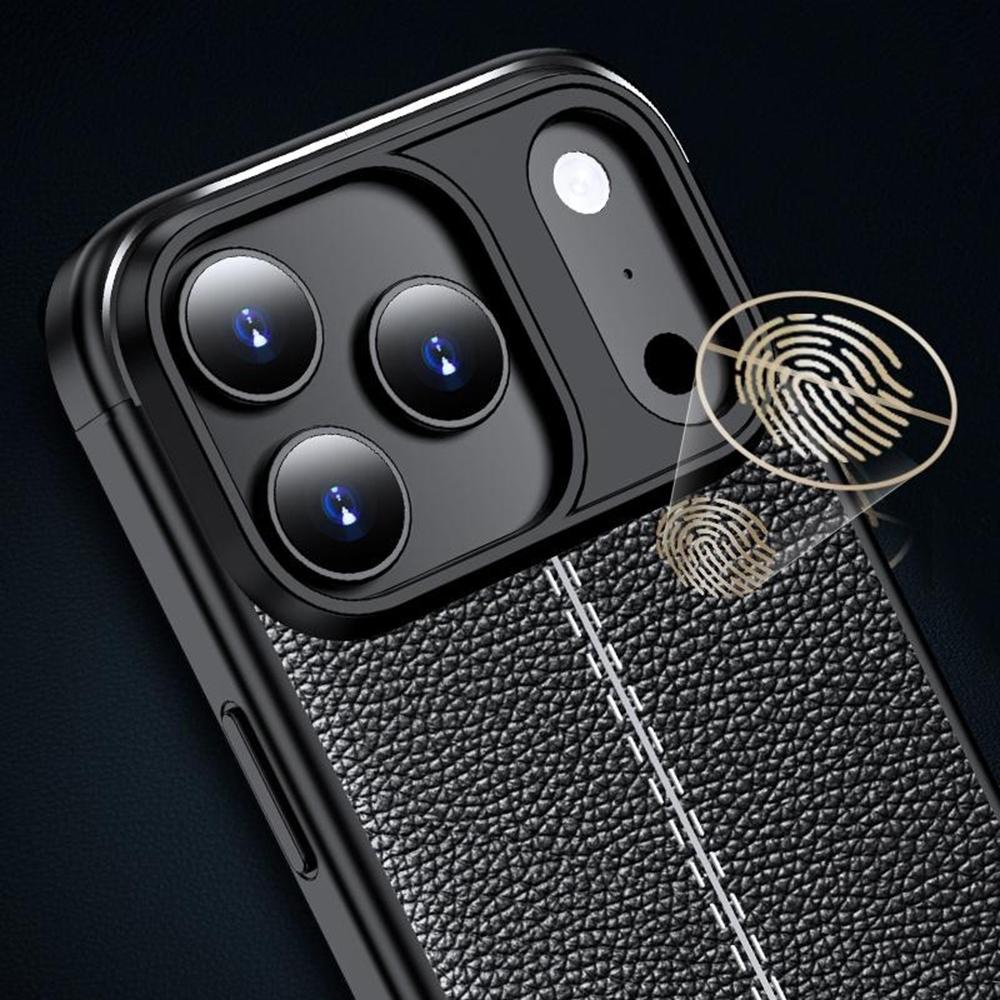 For iPhone 17 Pro Max Case Litchi Texture TPU Flexible Phone Cover
