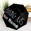1 PC Automatic Folding Umbrella - Among Us Custom Name Pattern, Portable & Foldable Design with 8 Ribs, Christmas Birthday Gifts