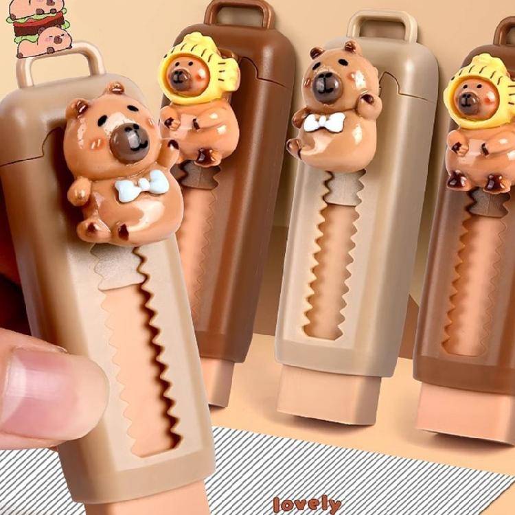 Retractable Pencil Eraser Refillable Sliding Pencil Eraser Easy Erasing Retractable Pencil Eraser for Writing Drawing