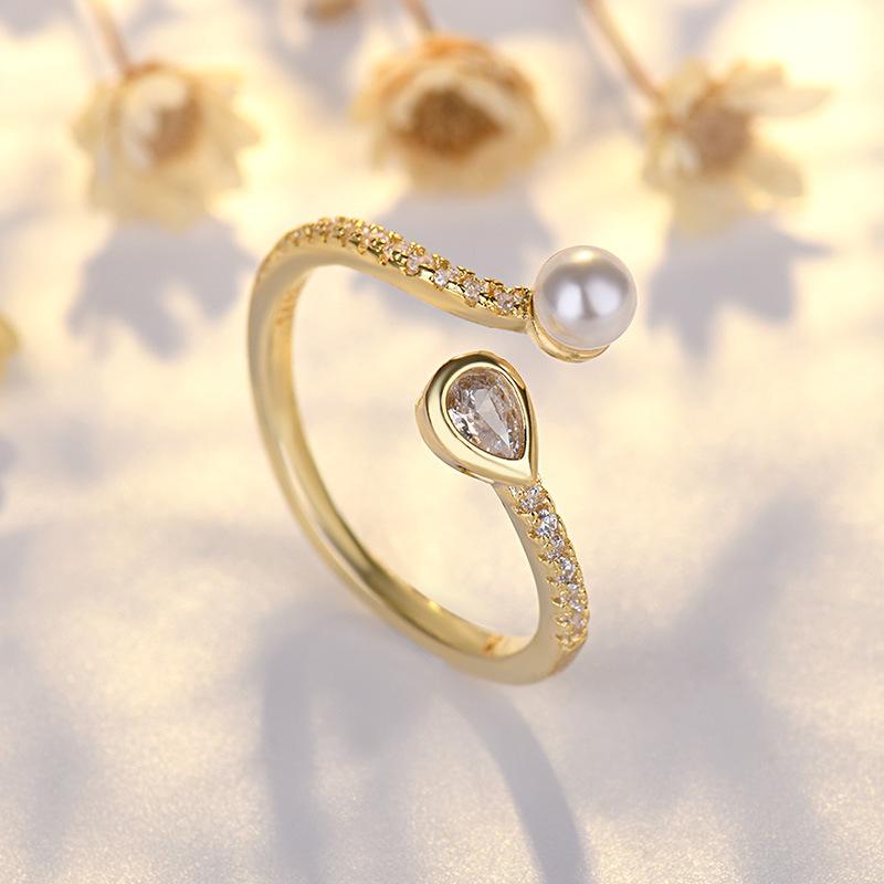 Ins Style Simple Heart Ring Female Light Luxury Index Finger Ring New Sense Tail Ring