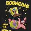 SpongeBob Schwammkopf Unisex Erwachsenen Bouncing Into The New Year T-Shirt