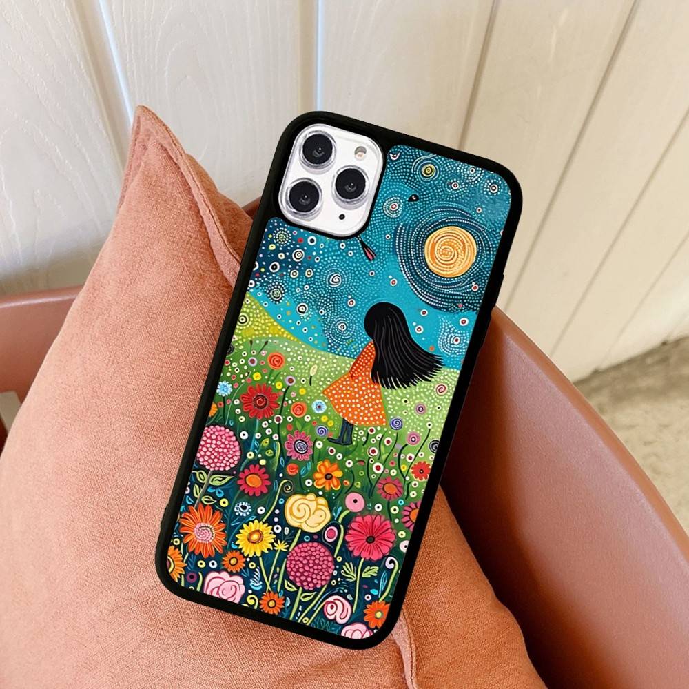 Japanese Y-Yayoi K-Kusama Art For IPhone 11 12 13 14 15 16 17 Pro Max Plus TPU+PC Shockproof Back Phone Cases