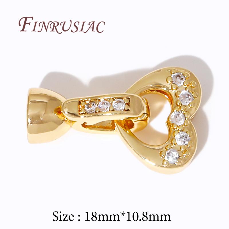 18K Gold Plated Connectors For Jewelry,Brass Zircon Clasps For Bracelets Accessories,DIY Jewelry Making Supplies,Pearl Clasp