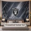 Custom Name Text Tapestry Las Vegas Raiders Personalized Polyester Wall Tapestry For Bedroom And Room