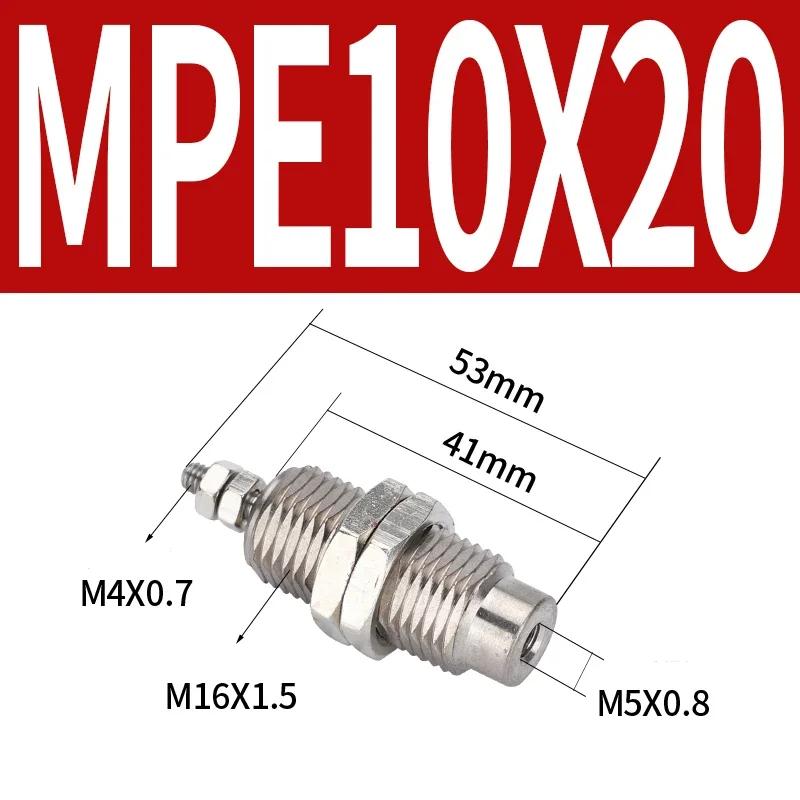 MPE Series Bore 4/6/10/15mm, Stroke 5/10/15/20mm-B Miniature Male Threaded Micro Single Action Spring Cylinder