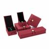 Linen Wood Pendant Bracelet Box Button Closure Mini Storage Box Travel Ring Box  Gift Giving