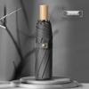 Wooden Handle 8-Rib Folding Umbrella
