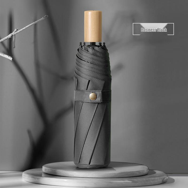 

Wooden Handle 8-Rib Folding Umbrella