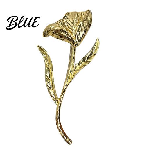 Pin Women Brooch Sparkling Rhinestones Flower Leaf Shape Lapel Versatile