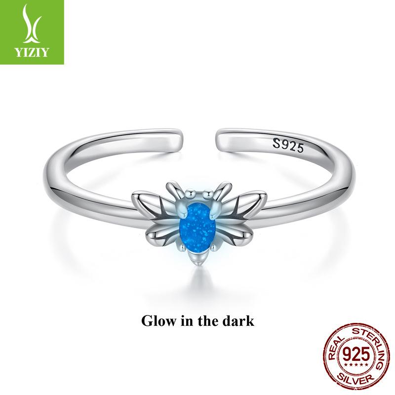 Luminous Bee Ring, Luminous Stone Niche High-End Light Luxury Ins Style Personalized Jewelry