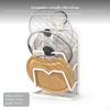 Kitchen Organizer Rack, Cutting Board Holder, Pot Lid Stand, MultiFunctional Storage Shelf,