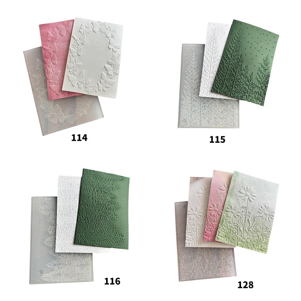 Textured Embossing Folder Butterfly Flower Tree Embossing Stencils Textured Scrapbooking Templates for Card Making