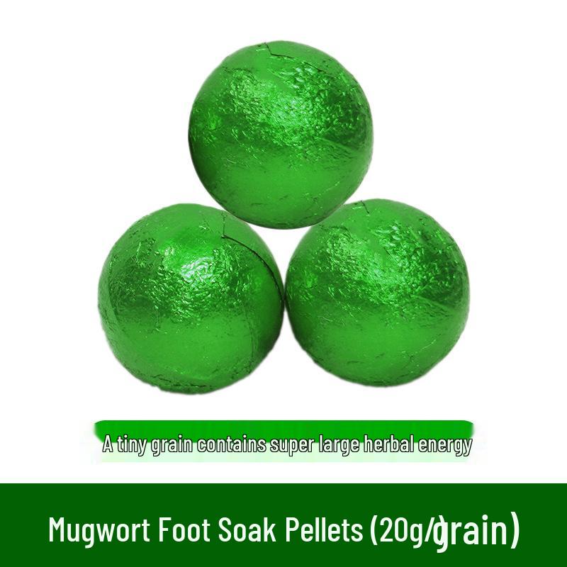 Sweat-Inducing Herbal Foot Soak Balls with Mugwort, Safflower, and Ginger Essential Oils - Instant Dissolving Bath Salt Balls