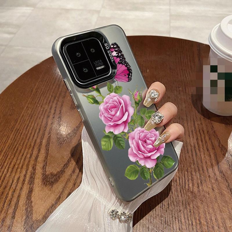 

Чехол Rose Flower для iPhone 16 Pro Max Samsung A55 A35 S24 FE Xiaomi Redmi Note 13 Pro 14C Huawei Honor 200 противоударный бампер для телефона с защитой от царапин Honor X7b