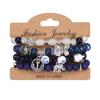 Bohemian Retro Beaded Bracelet with Anchor Pendant