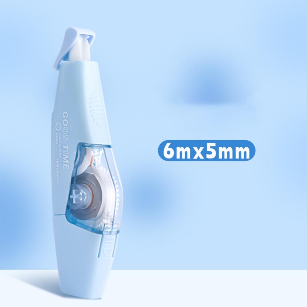 

6PCS/Set Silent Correction Tape Gradient Color Large Capacity Silent Coating Tape Pen Shape Correction Band School Office