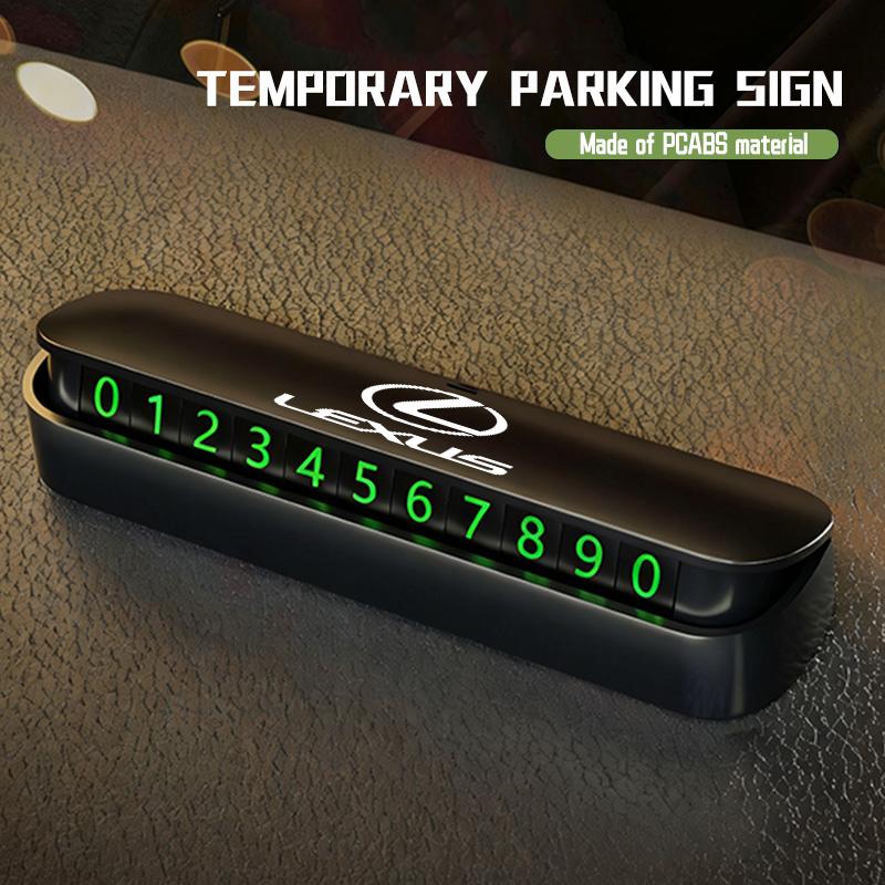 Car Temporary Parking Card Phone Number Card Plate Sticker Auto Accessories For Lexus RX350 IS250 CT200h ES250 ES300h NX300h