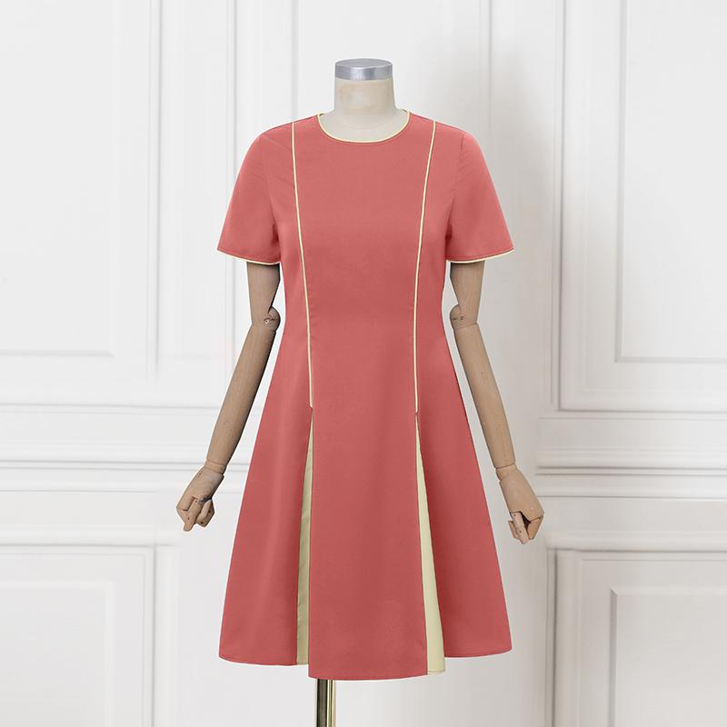 ZANZEA Women Summer Round Neck Casual Short Sleeve A-line Dress