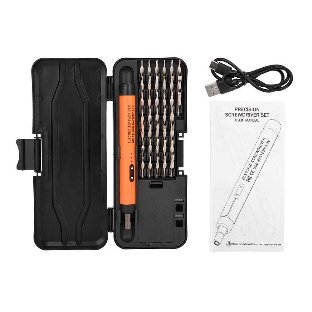 DC3.7-4.2V 46-in-1 Precision Electric Screwdriver Rechargeable High Torque Home Use Electric Screwdriver Durable Durability