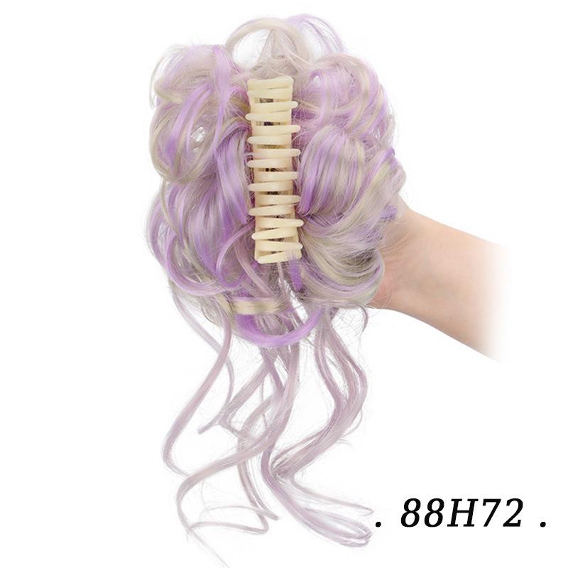 Multi-Color Long Tassel Hair Tie Clip with Fluffy Silk Flower Bud - Celebrity Style