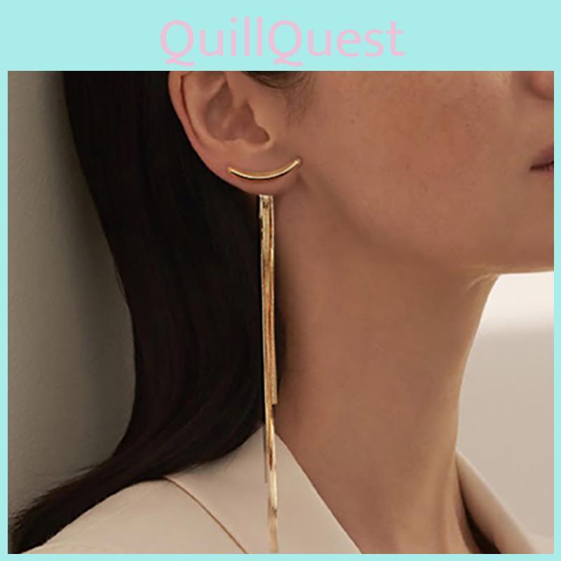 Alloy Chain Drop Earrings With Electroplating For Stylish Casual Wear And Gift Idea