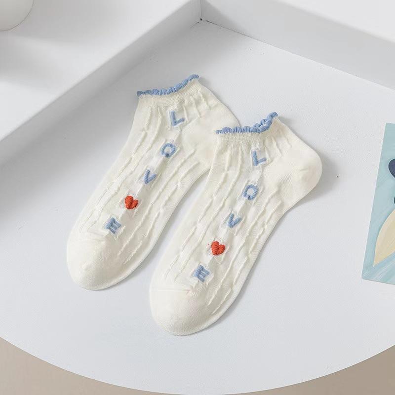 Women's Short Socks, Shallow-cut, Instagram, Trendy and Cute Japanese Spring and Autumn Style Low-top Short Socks, Summer Boat Socks