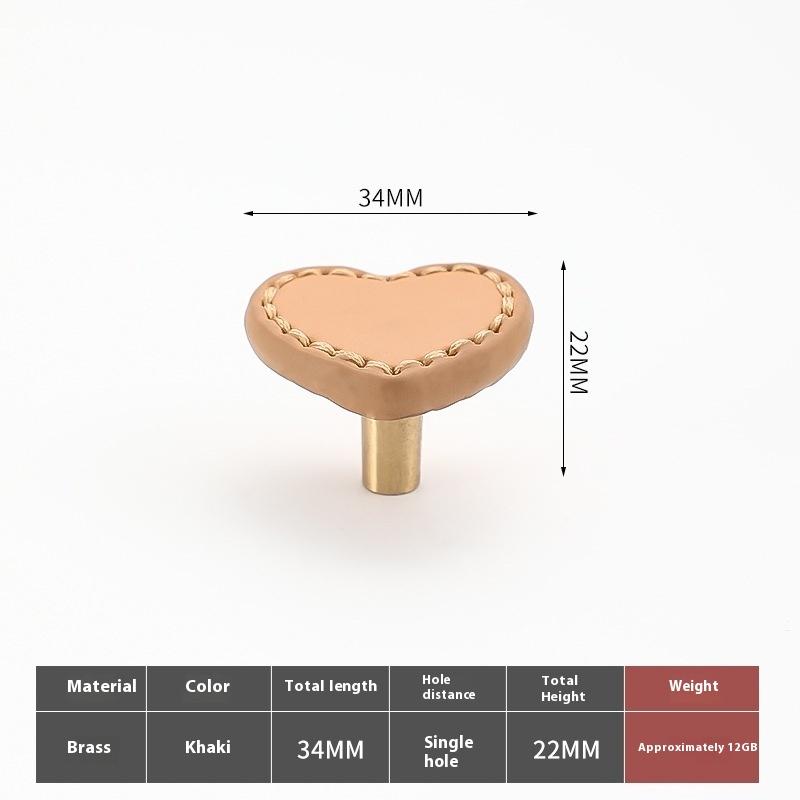 Soft Genuine Leather Drawer Pulls Handle And Knob For Children'S Room Cabinet Door Brass Leather Knob Brown Wardrobes Pull