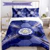 Set Lenzuola Stampa Leeds United Football 3 Pezzi, Comodo Set Copripiumino per Camera da Letto Amico della Pelle