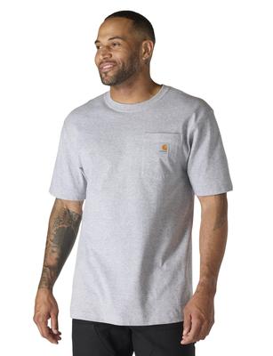 Pocketed for Men CTK87 L Heather Grey Short-Sleeve T-Shirt