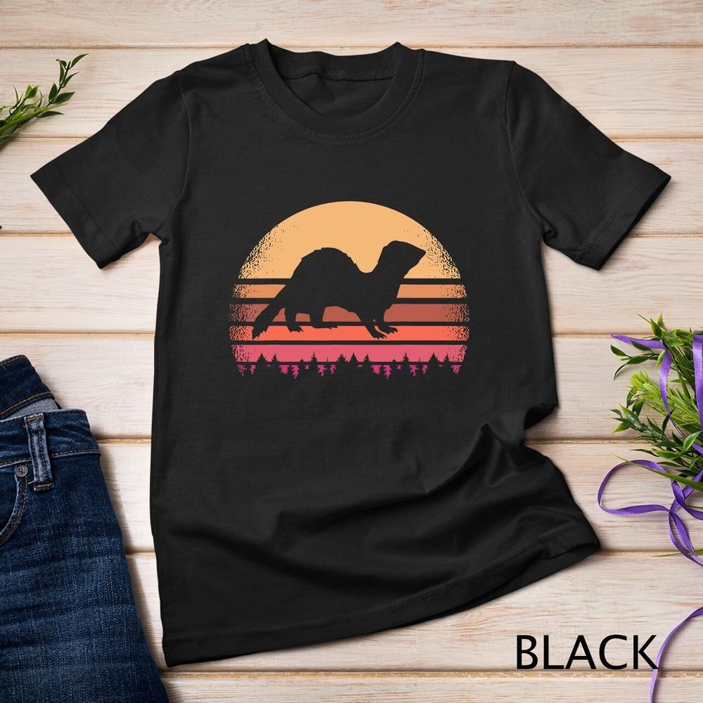 National Ferret Day Vintage Retro 70's and 80's Sunset Unisex T-shirt