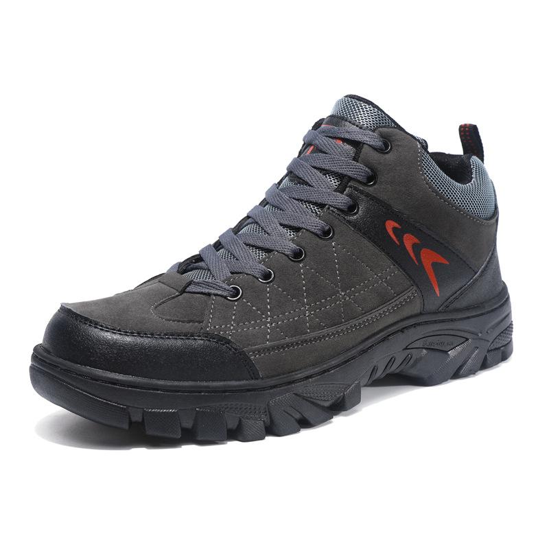 

Outdoor sports mountaineering men s shoes autumn and winter men s lace-up dirt-resistant tooling shoes leather shoes men 44