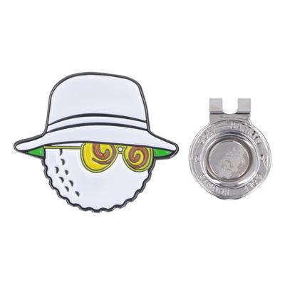 Golfballmarkierer Hutclips Leicht Abnehmbar Magnetisch Rostfrei Brillen Fischerhut Clips für Damen Herren Weiß