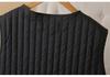 2025 Autumn/Winter Plus Size Vertical Stripe Lightweight Padded Vest for Slimming Chubby Girls, Style 1754